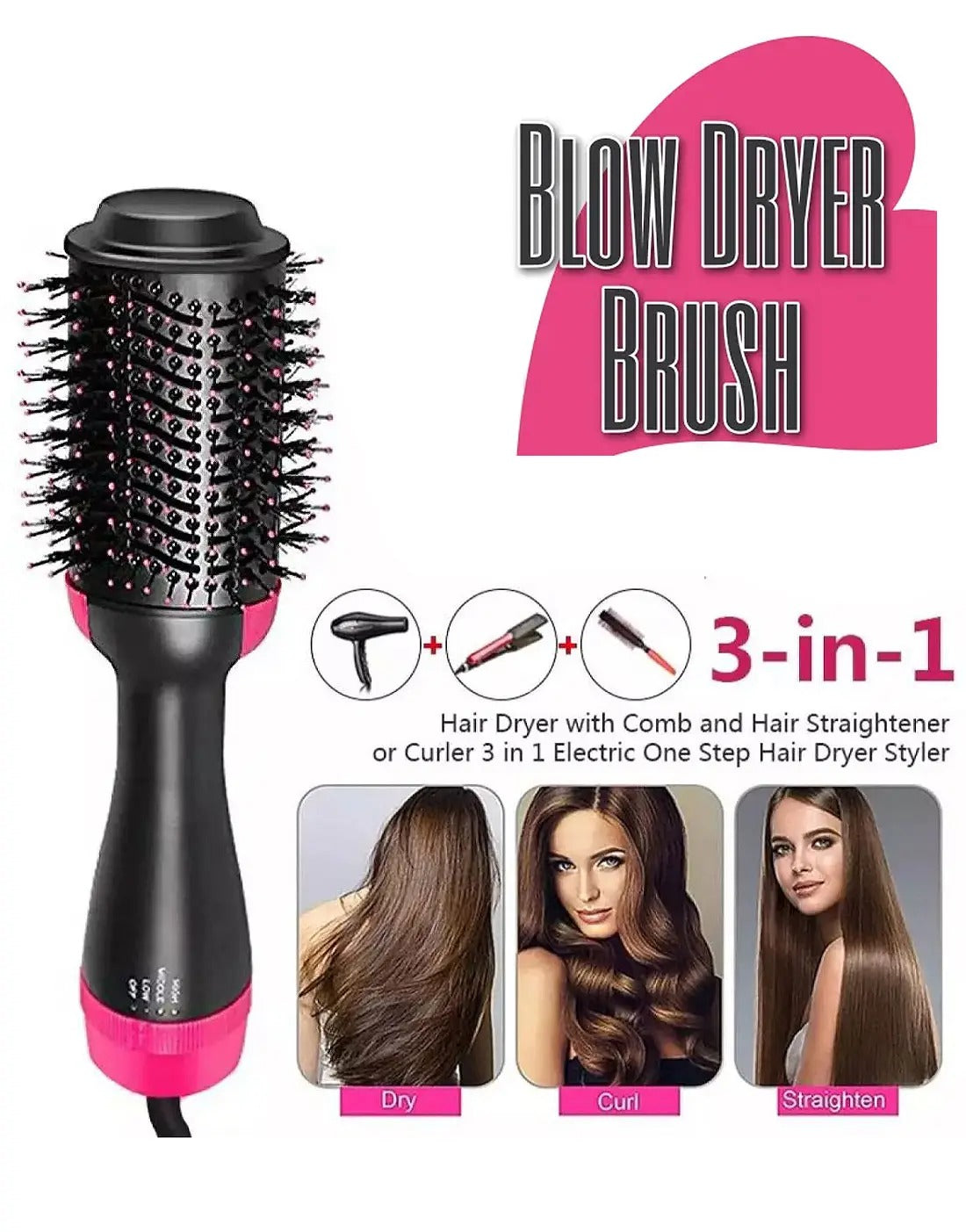 3 in 1 Hair Dryer Brush