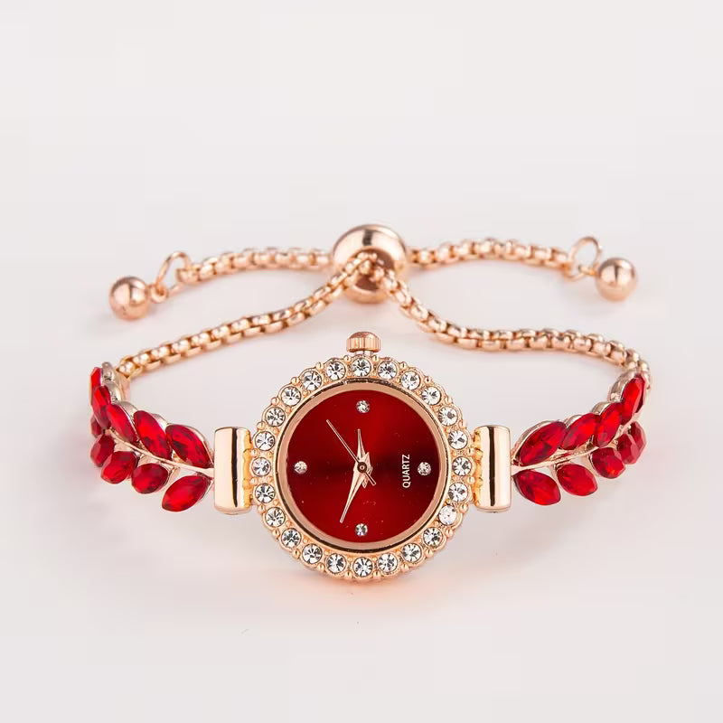 Ladies' Leaf and Feather Bracelet Watch
