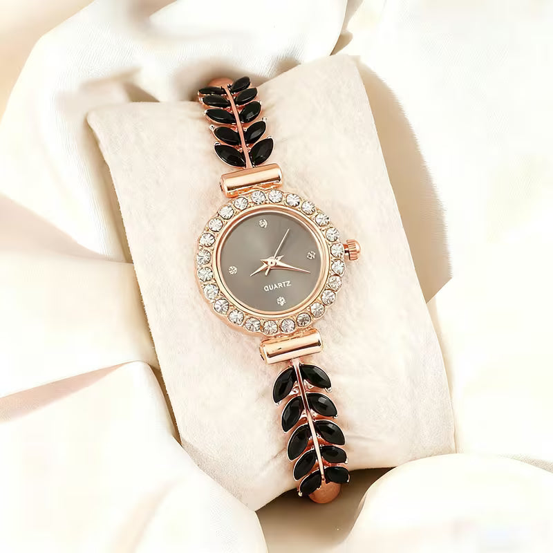 Ladies' Leaf and Feather Bracelet Watch