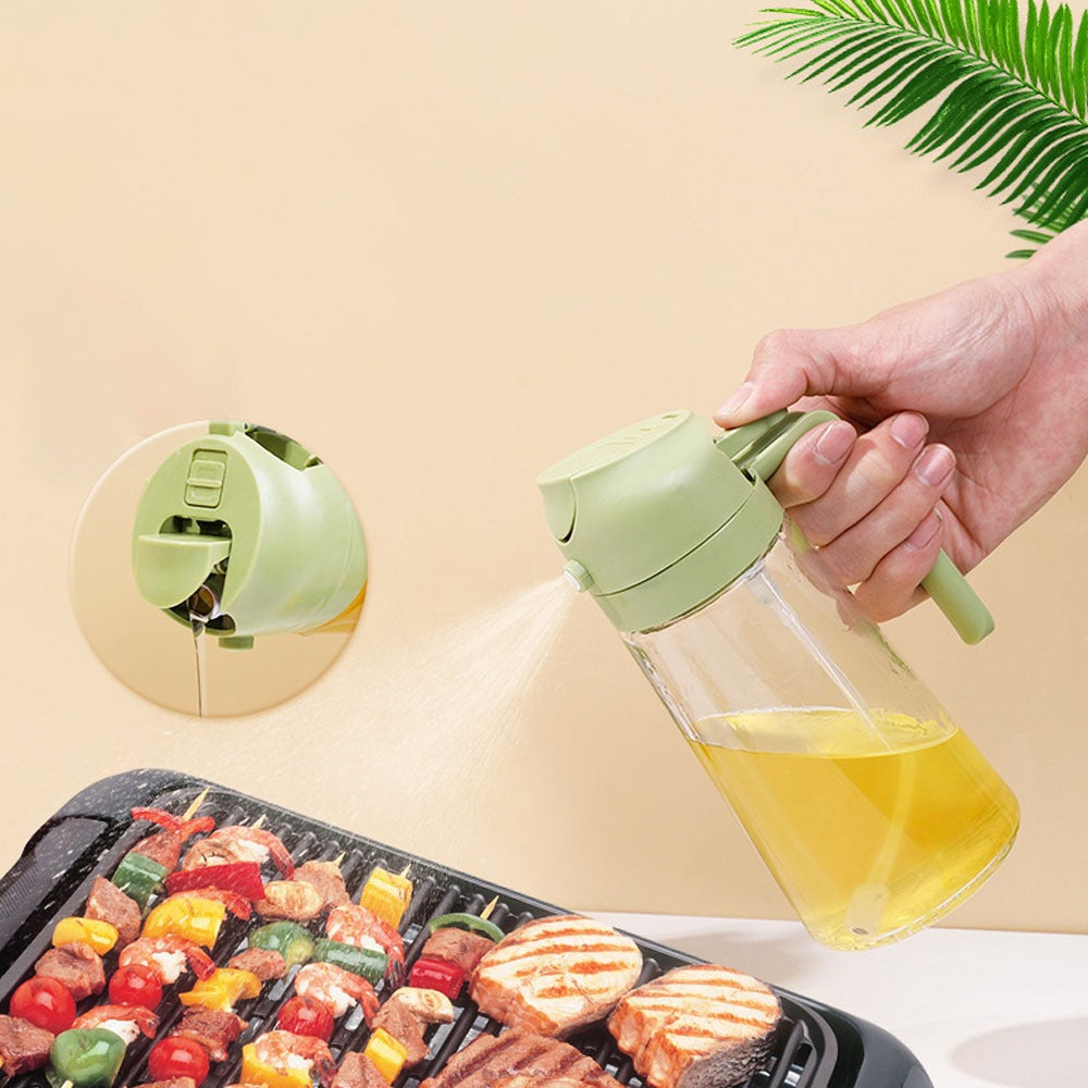 2 In 1 Oil Sprayer Bottle Kitchen Tool